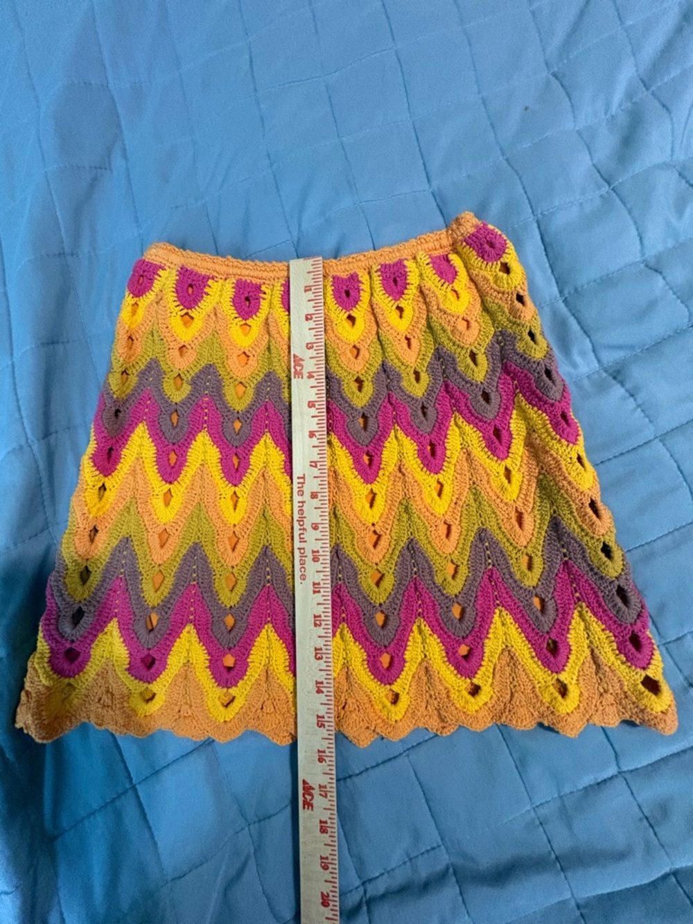 Free People Colorful Crochet Mini Skirt - Picture 4 of 12